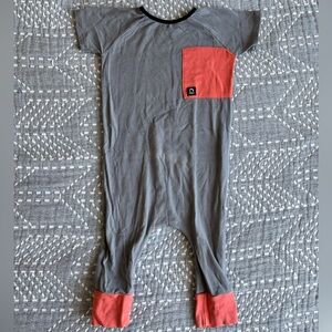 Gray and Red Kids One Piece